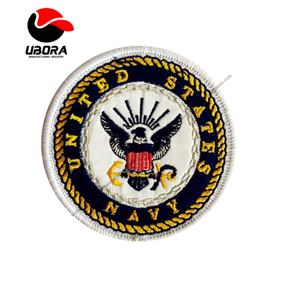 Iron On Woven Custom Embroidered Patch Custom Logo Applique Badge Embroidery Woven Patches
